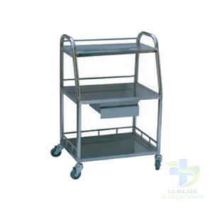 GUERIDON EN INOX 3 PLATEAUX AVEC TIROIR-10052022-para-pharmacie-marrakech-1652138937